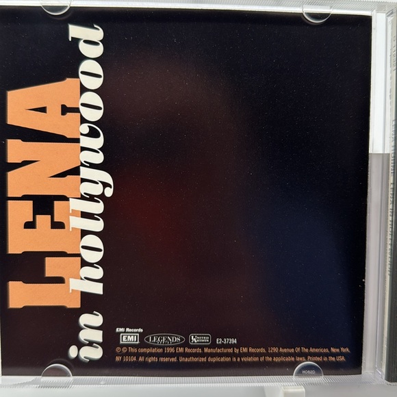 Lena Horne - Lena In Hollywood on CD. 1996 - Picture 4 of 4